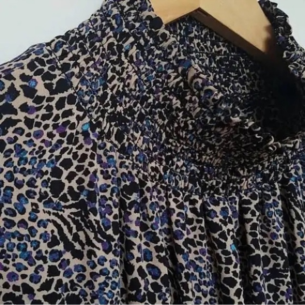 XXL Mock neck maxi dress with cheetah print - Free Press. - Picture 5 of 14